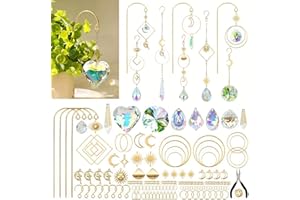 DIY Sun Catcher Kits for Adults, 260 pcs Crystal Suncatchers Making Suppliers for Garden Plant Windows Hanging Art and Crafts