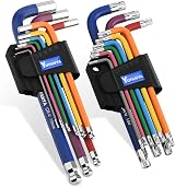 YUFANYA 18Pcs Allen Key Set Ball End Torx Hex Key Set 1.5-10mm T10-T50
