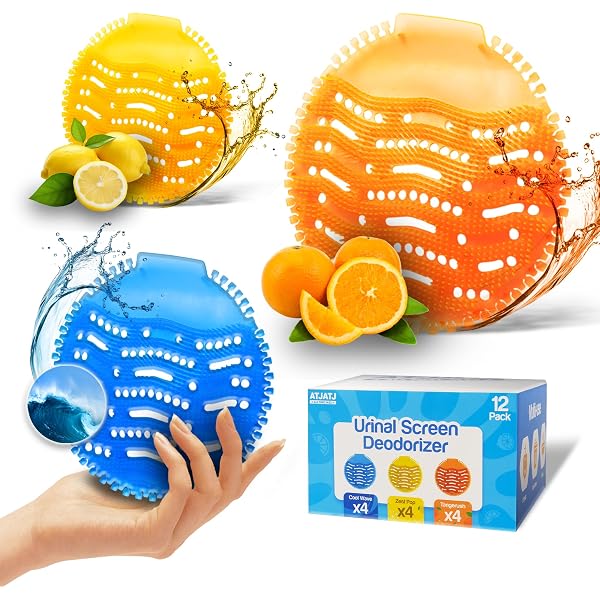 Urinal Screen Deodorizer 24 Pack - Urinal Cakes Fresh 3D Wave