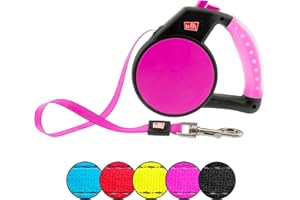 Wigzi 748014 Pink Large Retractable Gel Leash, NA