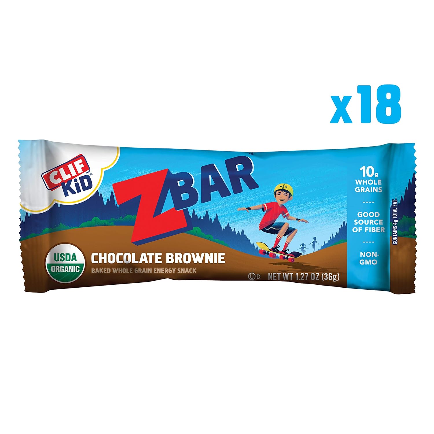 Clif Kid ZBAR Organic Energy Bar Chocolate Brownie (1.27 Ounce 18