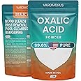 Varomorus Oxalic Acid 1 lbs - 99.6% Pure Fine Powder, Multi-Use Cleaner and Stain Remover for Wood, Metal, Rust, Wood Bleach, Hardwood Floor & Furniture Restorer, Pool - Industrial Cleaning Solution
