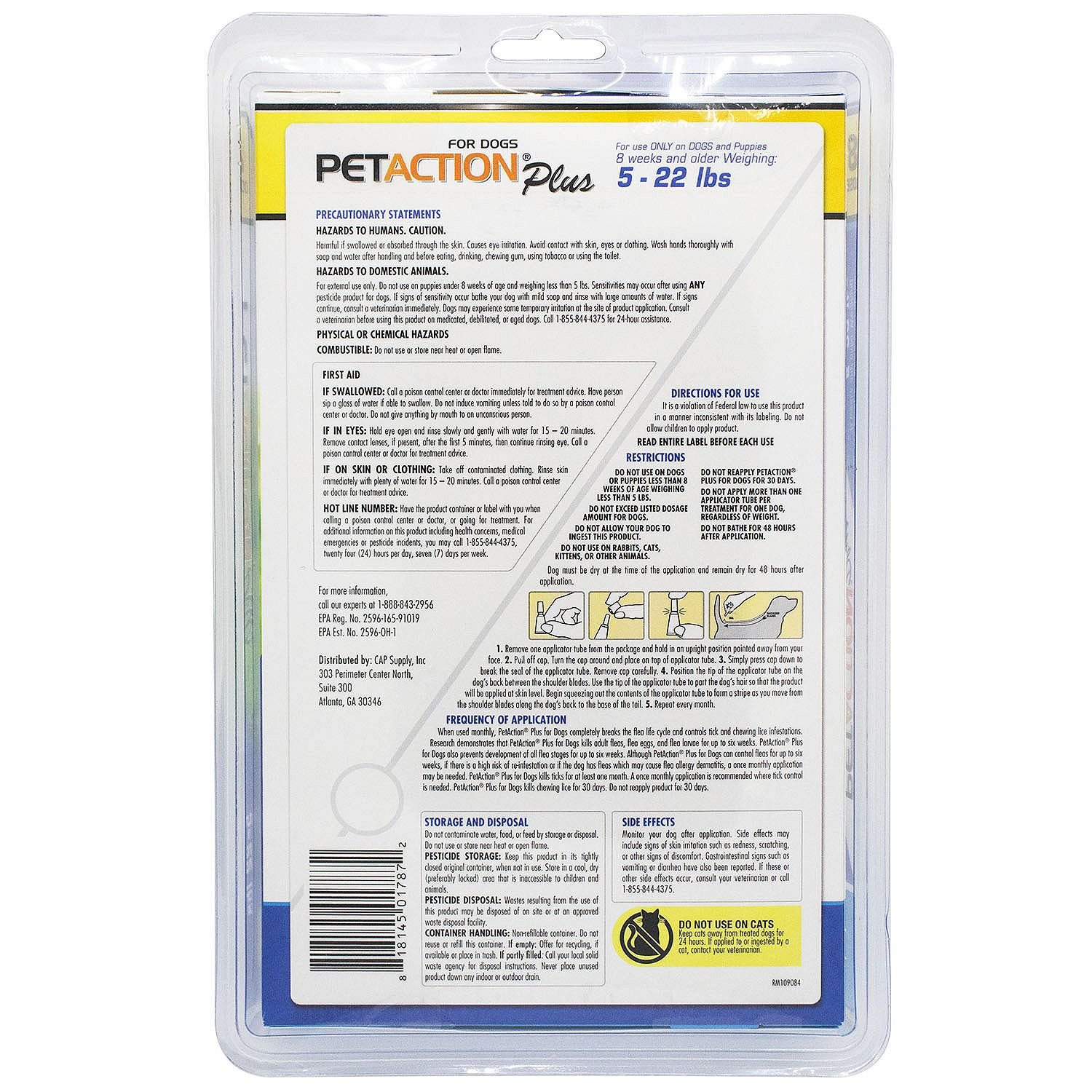 Reviews Pet Action Plus for Dogs, 8 Doses Small 522 lbs