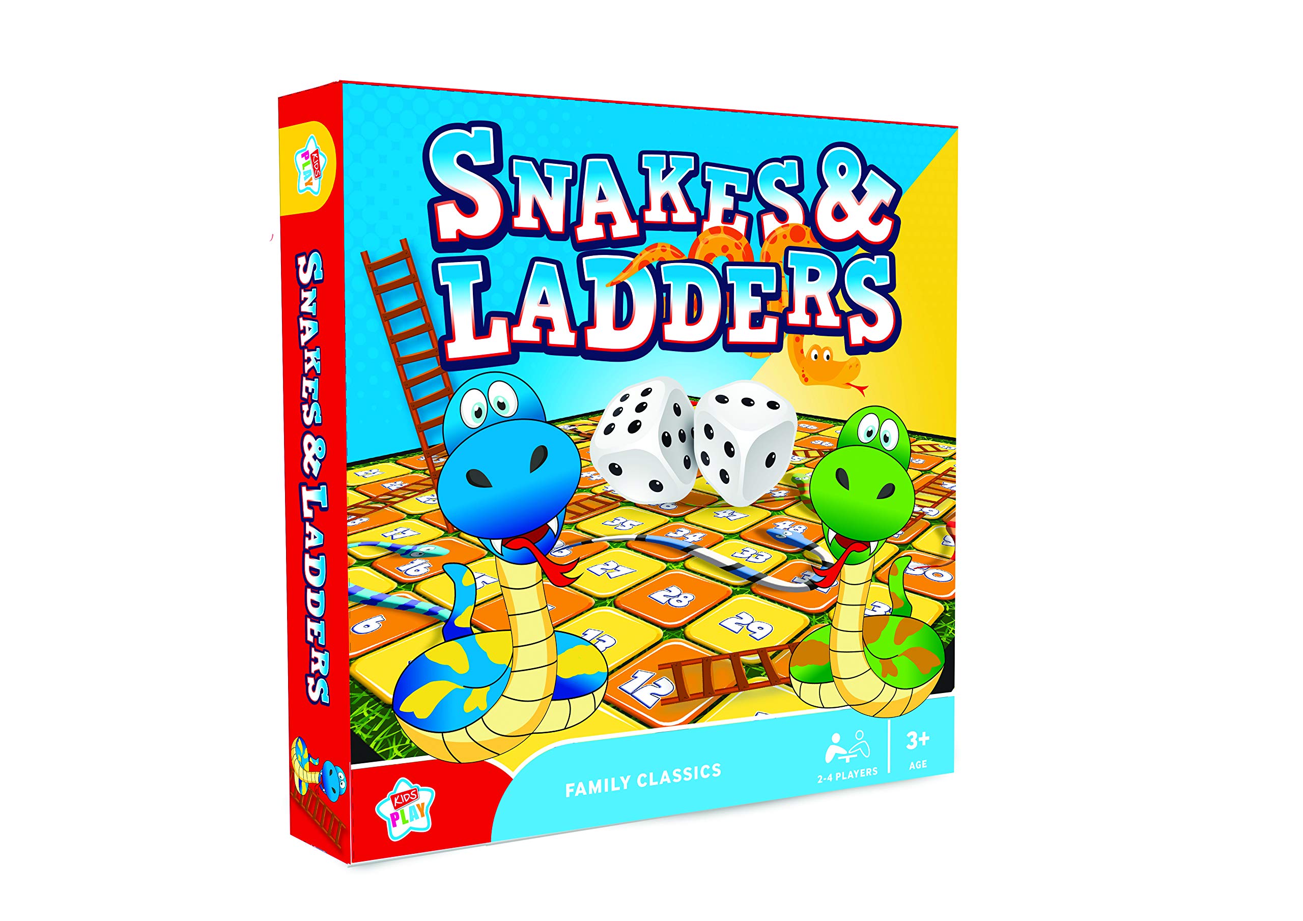 Kids Play Snakes & Ladders Family Classics Board Game 2-6 Players Age 3+