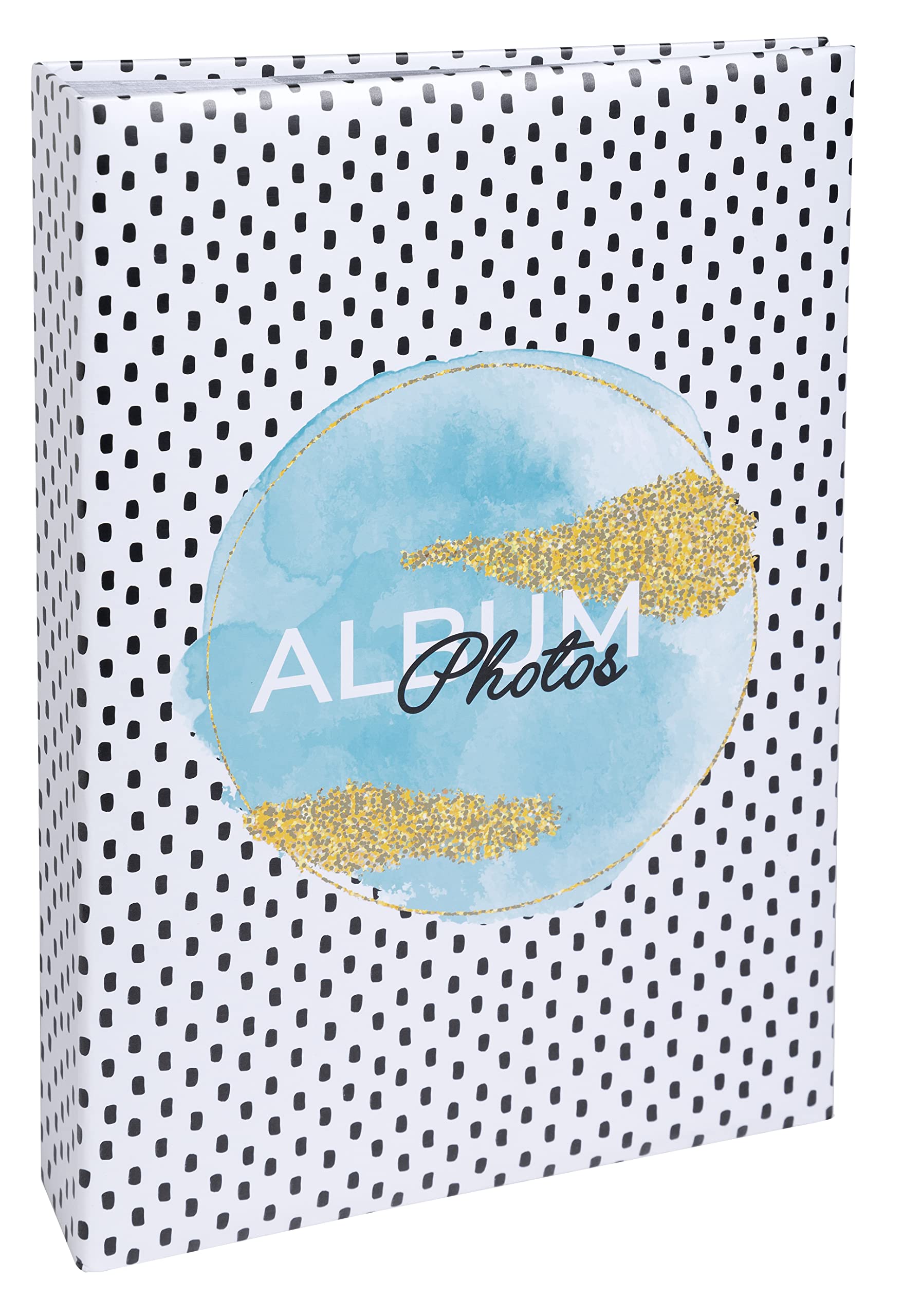 Exacompta - Ref. 62773E - Photo album with pockets BRIGHT - 300 photos 10x15cm - 100 pages - size 22.5x32.5 cm - printed paper cover covered with a glossy protective film - gold marking