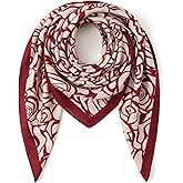 tagotry Wool Feel Square Scarf Wrap - Featherlight & Wrinkle-Free, 35"x35" Shawl for Travel & Office. Ready-to-Gift.