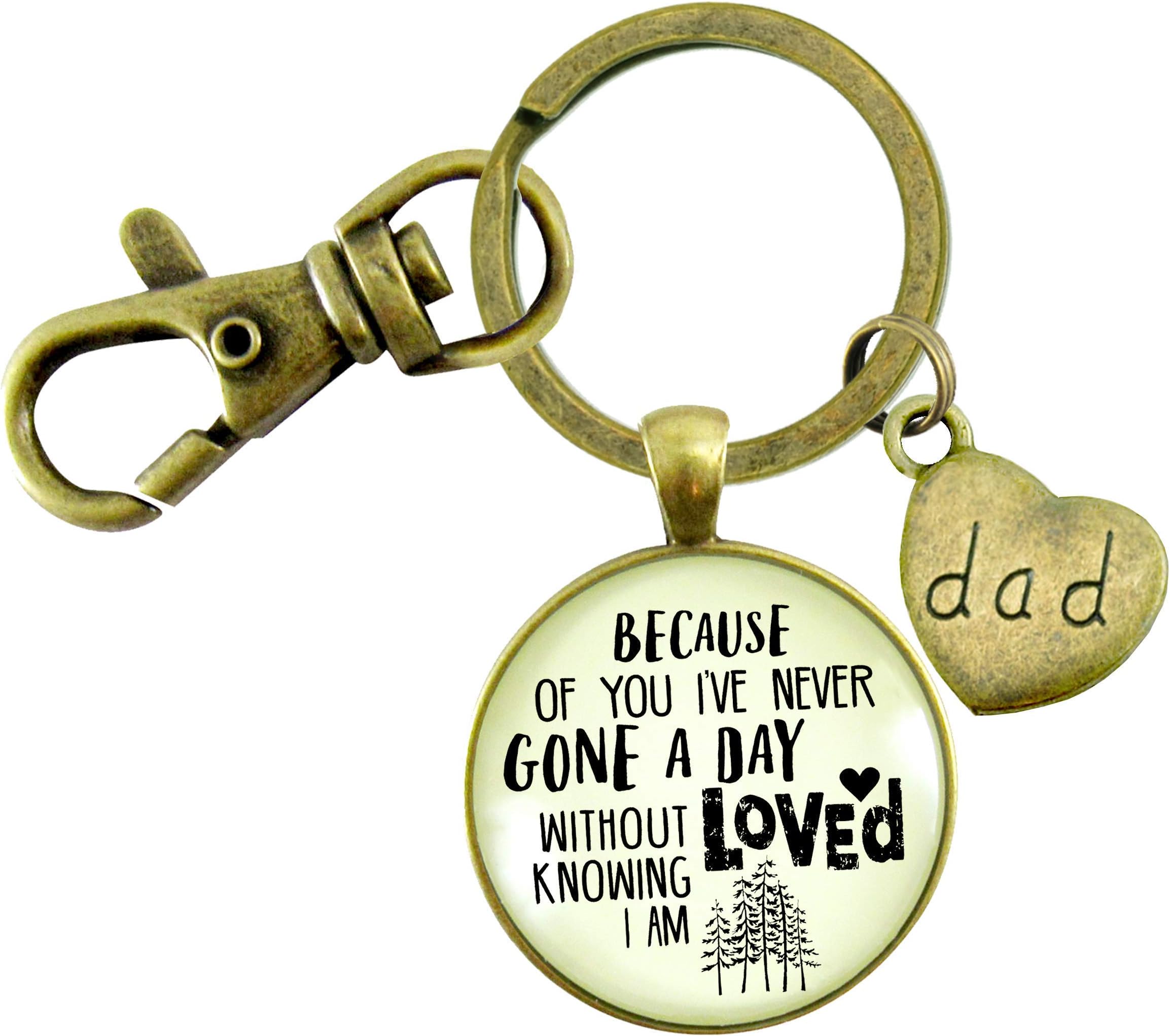 Gutsy Goodness To My Dad Keychain Because of You Know Love Thank You From Daughter Son