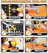 Lehoo Castle Kids Tool Bench with Electric Drill and Take Apart Vehicles view 3