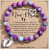 TONY & SANDY New Mom Gifts, Beaded Bracelets for First Time Mom Gifts on Mother's Day, Easter, Birthday, Christmas