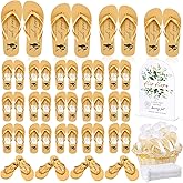 Tivi Tovo 24/36 Pairs Wedding Flip Flops Bulk Wedding Reception Guest Slippers Women Sandals with Size Cards Drawstring Bags