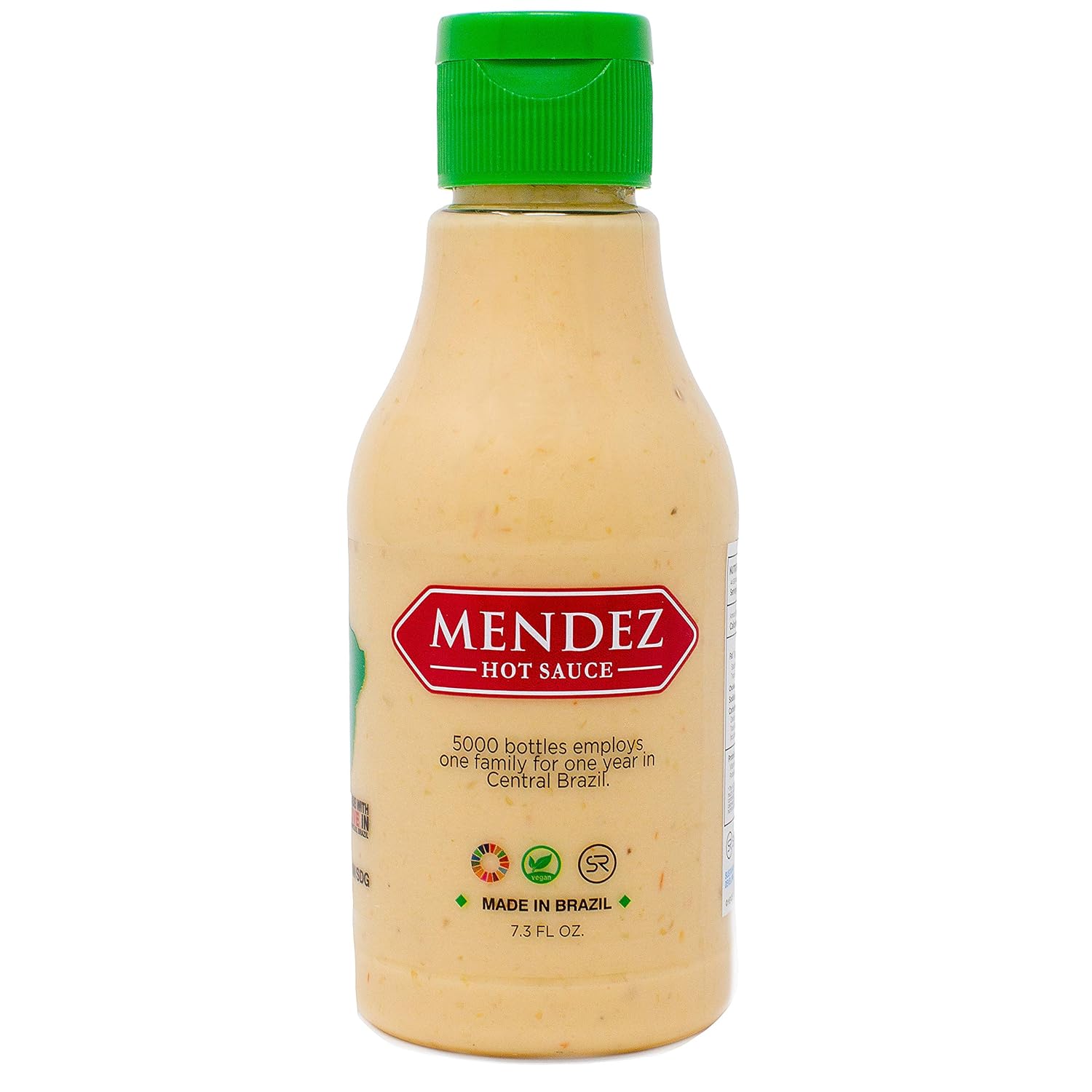 Mendez Hot Sauce - Unique Zing - Creamy - Vegan - Aromatic Condiment - Brazilian - Sustainable - No Sugar - 7.3oz