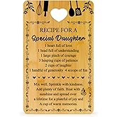 Daughter Gifts from Mom Dad Parents Unique Gift for Daughters Christmas Gift for Adult Daughter Birthday Gifts Mother to Daughters Bamboo-Made Engraved Recipe Cutting Board Present