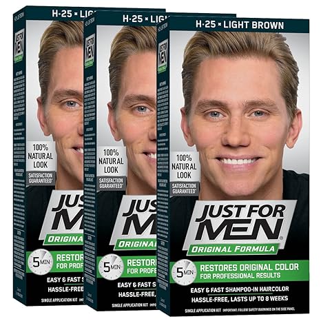 Just For Men Original Formula Men S Hair Color Light Brown Pack Of 3