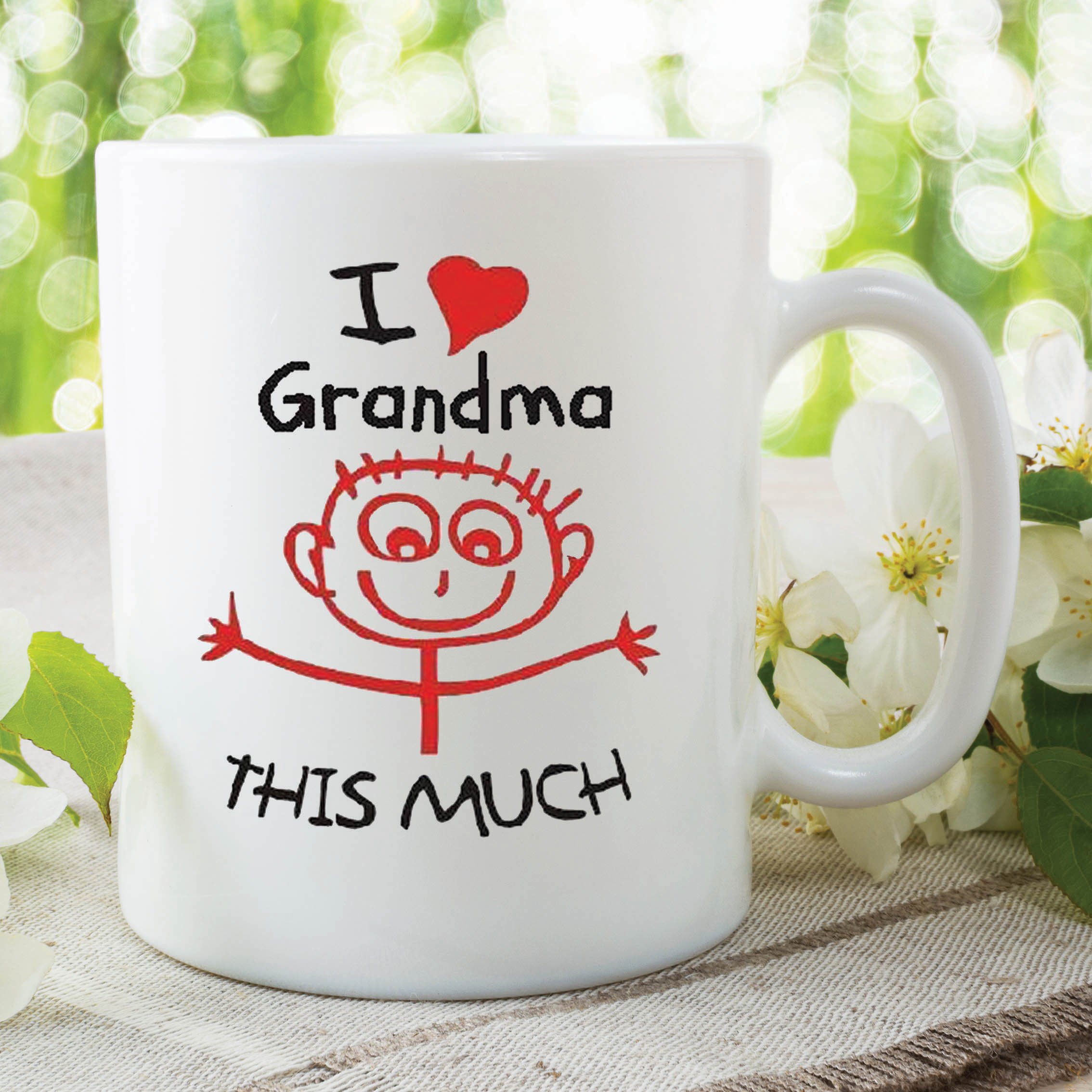 I Love My Grandma This Much Kids Mug Mother's Day Gift Work Coffee Cup WSDMUG370
