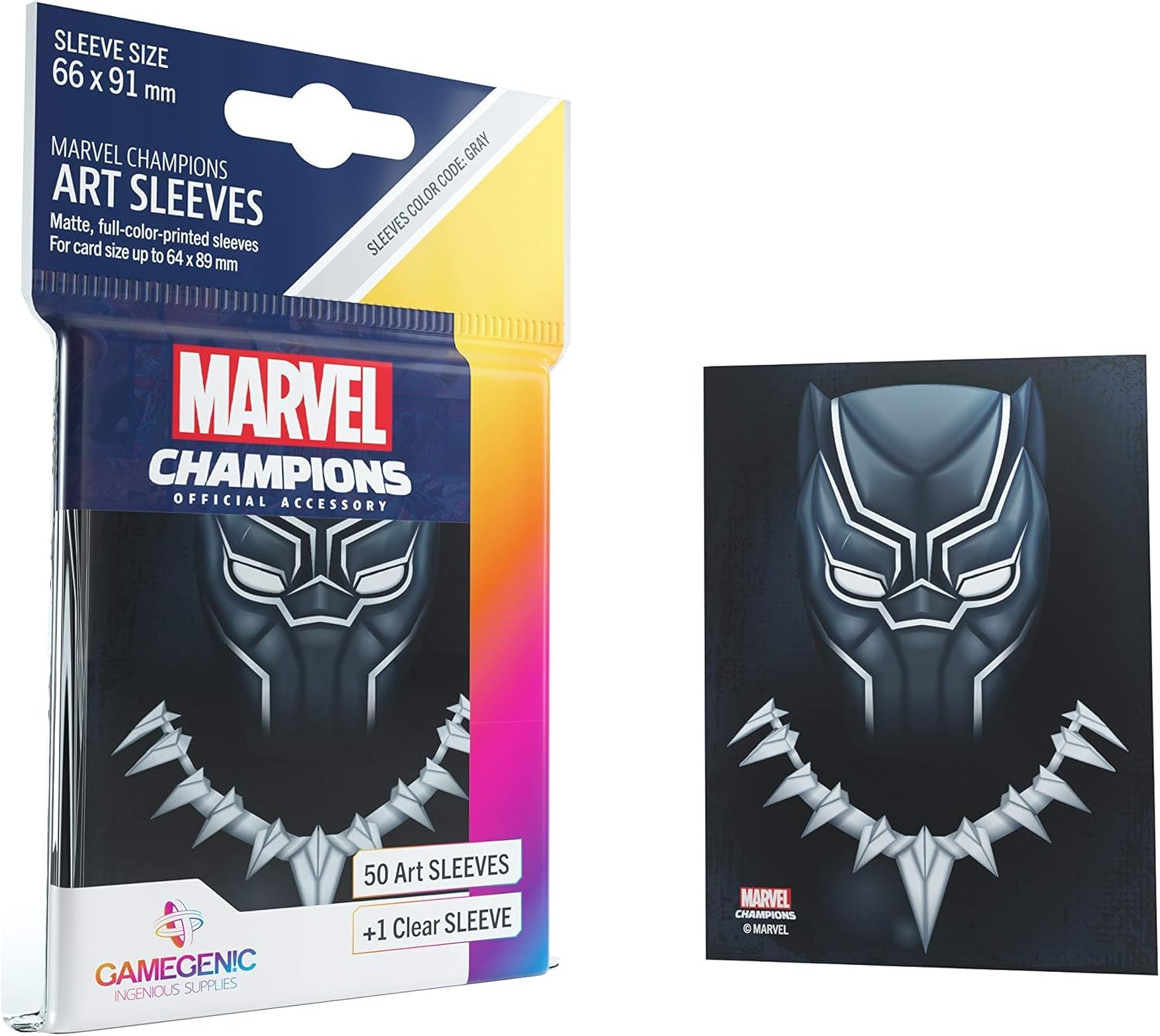 Fantasy Flight Games - Marvel Champions: Official Sleeves: Black Panther - Card Game, 6. Official Sleeves