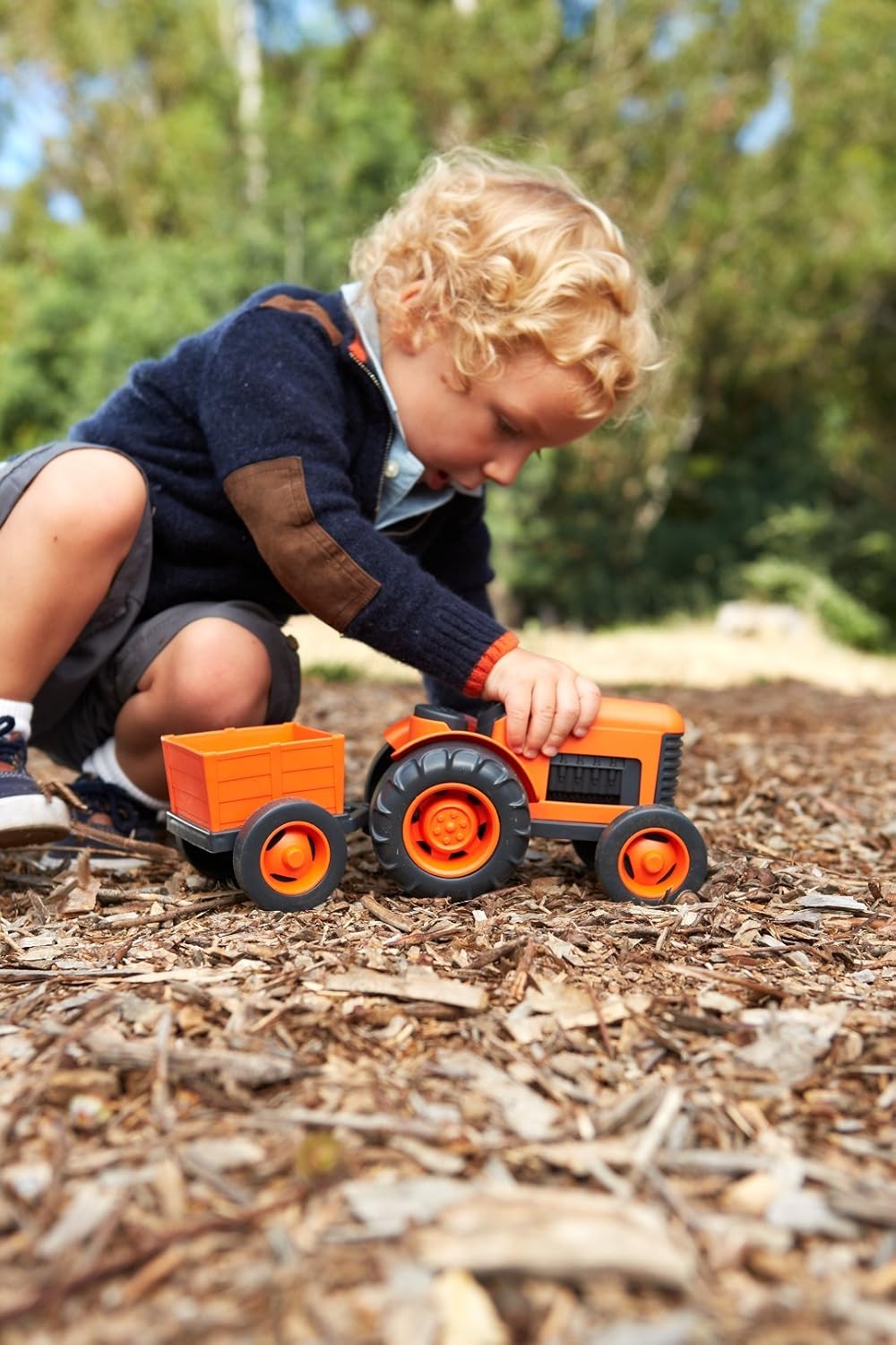 Green Toys Tractor Vehicle, Orange: Toys & Games