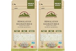 Himalayan Chef Premium Aged Basmati Rice, Naturally aromatic and Pure, White - 20 lbs (5570-2PK)