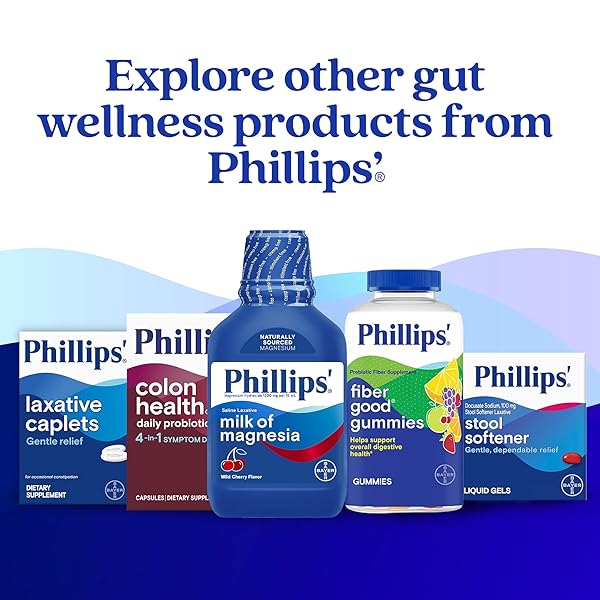 PHILLIPS’ LAXATIVE CAPLETS, WITH NATURALLY SOURCED MAGNESIUM SUPPLEMENT FOR GENTLE RELIEF OF OCCASIONAL CONSTIPATION, CRAMP AND STIMULANT FREE LAXATIVES, 100 CAPLETS