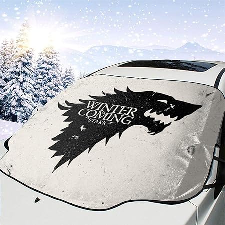 Amazon Co Jp 店長オススメゲーム オブ スローンズ 4 フロントガラス雪カバー カーフロントカバー 車サンシェード 防水 雪対策 凍結防止カバーほとんどの車 車用サンシェード 軽自動車 Crv車 普通車に適用 147 118cm 四季適用 車 バイク