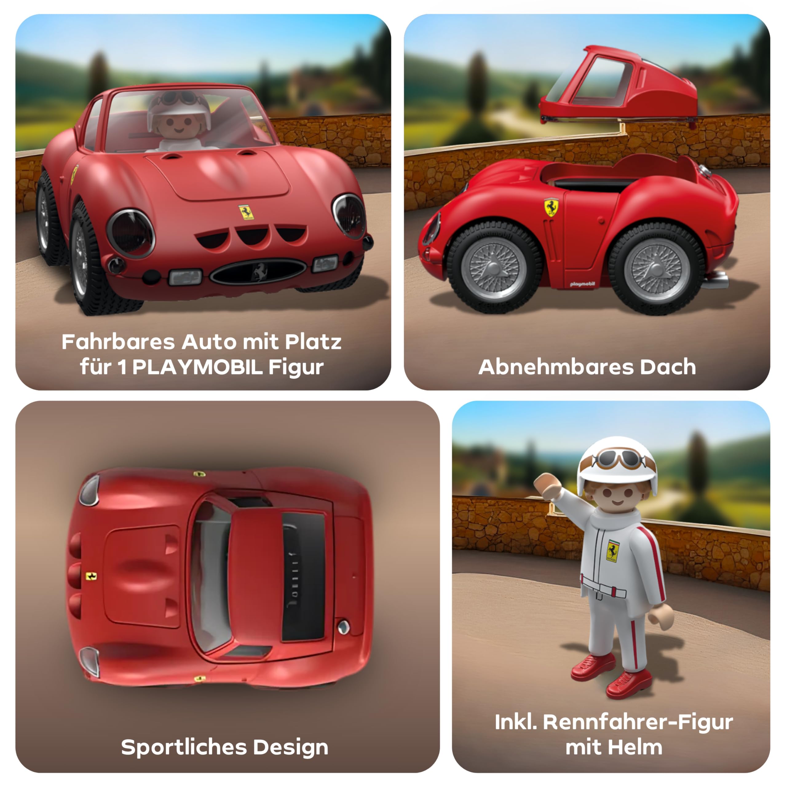 PLAYMOBIL | Collector Cars | Ferrari 250 GTO | Modellauto für Erwachsene & Kinder Auto-Fans & Sammler | 71856 4