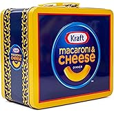 Toynk Kraft Macaroni & Cheese Retro-Style Metal Tin Lunch Box | Reusable Storage Box Organizer With Handle