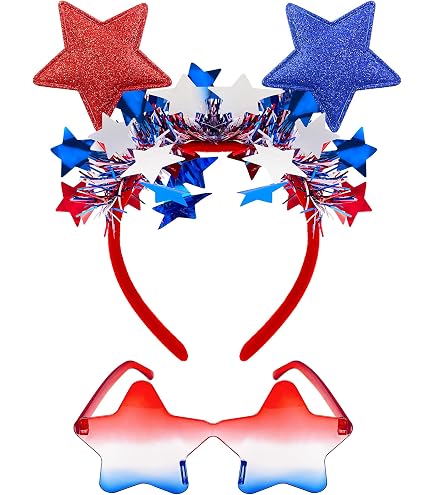 Amazon.com: Tagberoy 4th of July Headband for Women, Red  display picture 1
