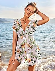 Avidlove Plus Size Cover Ups for Swimwear Tropical