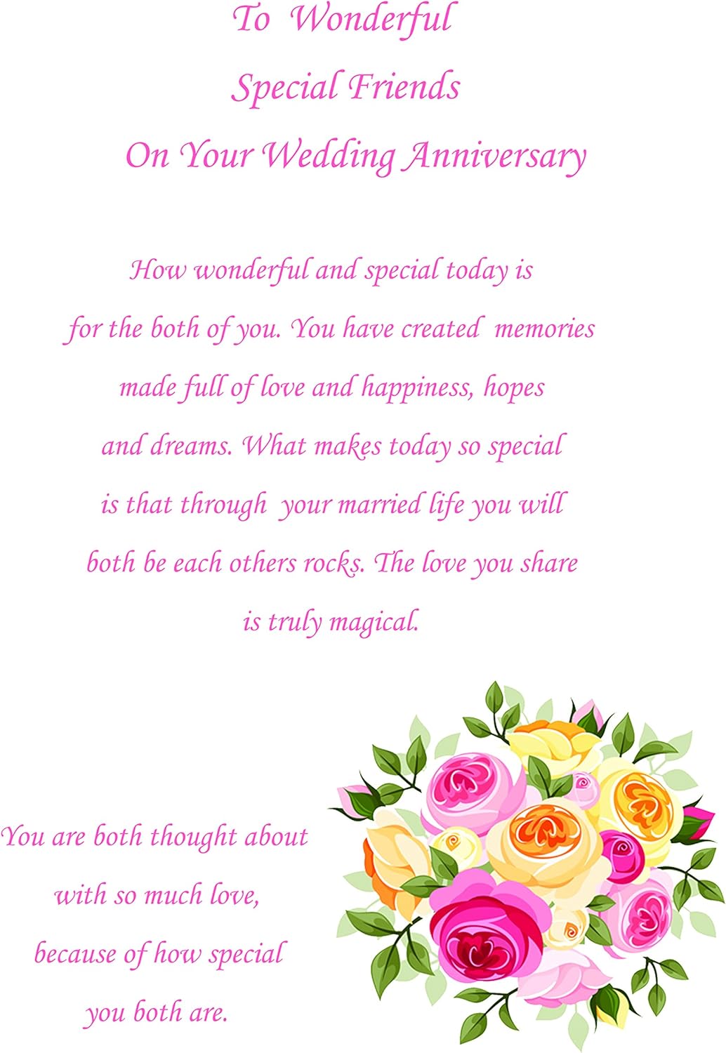 Special Friends Anniversary Card Amazon Co Uk Office Products