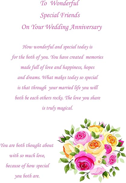 Special Friends Anniversary Card Amazon Co Uk Office Products