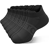 easetoe 6 Pairs Ankle Compression Socks Men Women 15-20mmHg Cushioned Low Cut Athletic Arch Support Travel Plantar Fasciitis