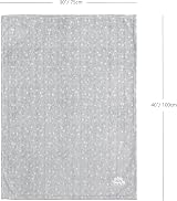 CREVENT Small Fluffy Baby Throw Blanket 75cmx100cm Grey Cloud view 5