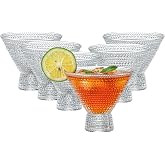 PTSTING Martini Glasses Set of 6,7.8oz Vintage Cocktail Glasses | Bar Glasses for Martini,Cocktail,Margarita,Cosmopolitan for Manhattan, Brandy