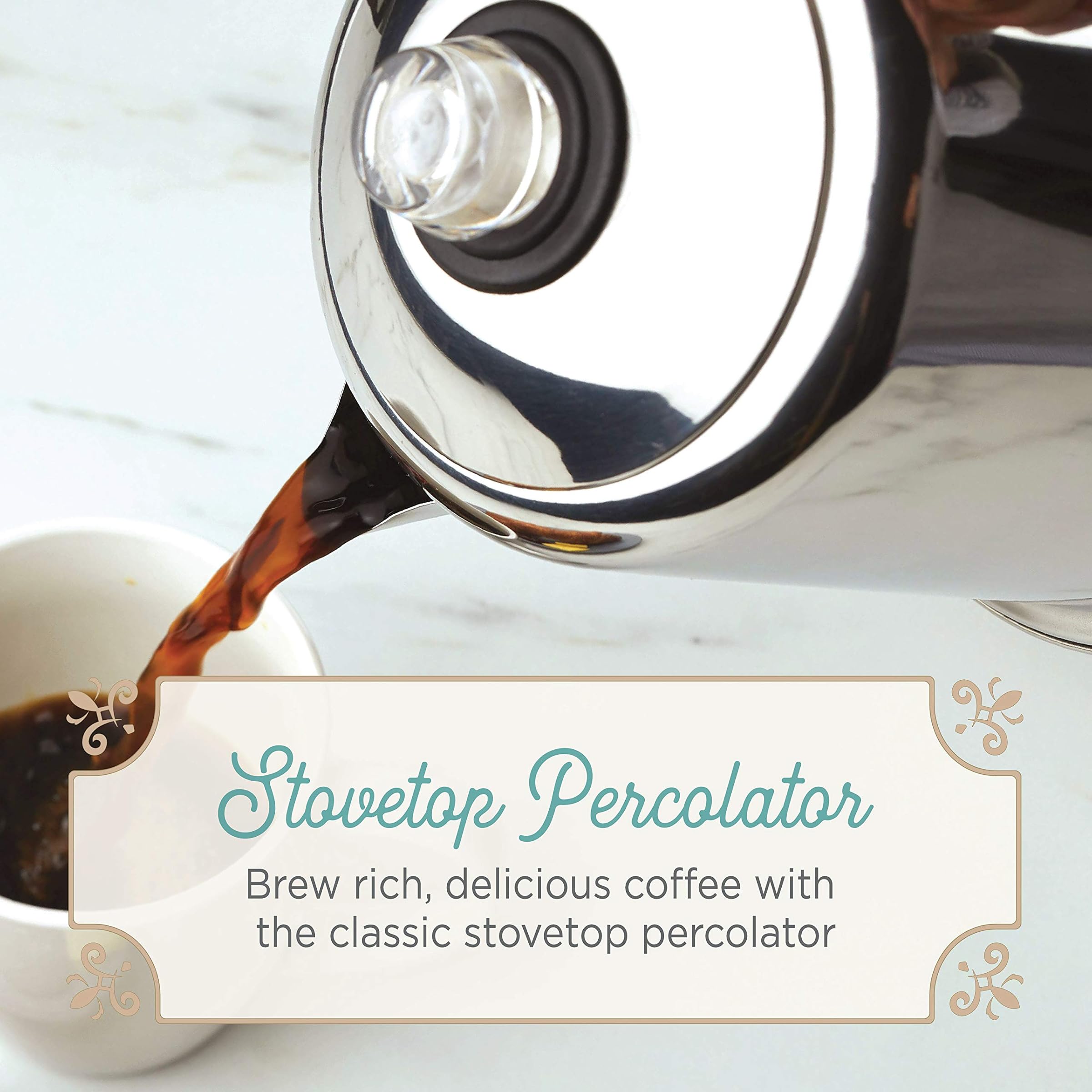 Farberware Classic Stainless Steel Yosemite 8-Cup Coffee Percolator Coffee Percolator Parallel Import