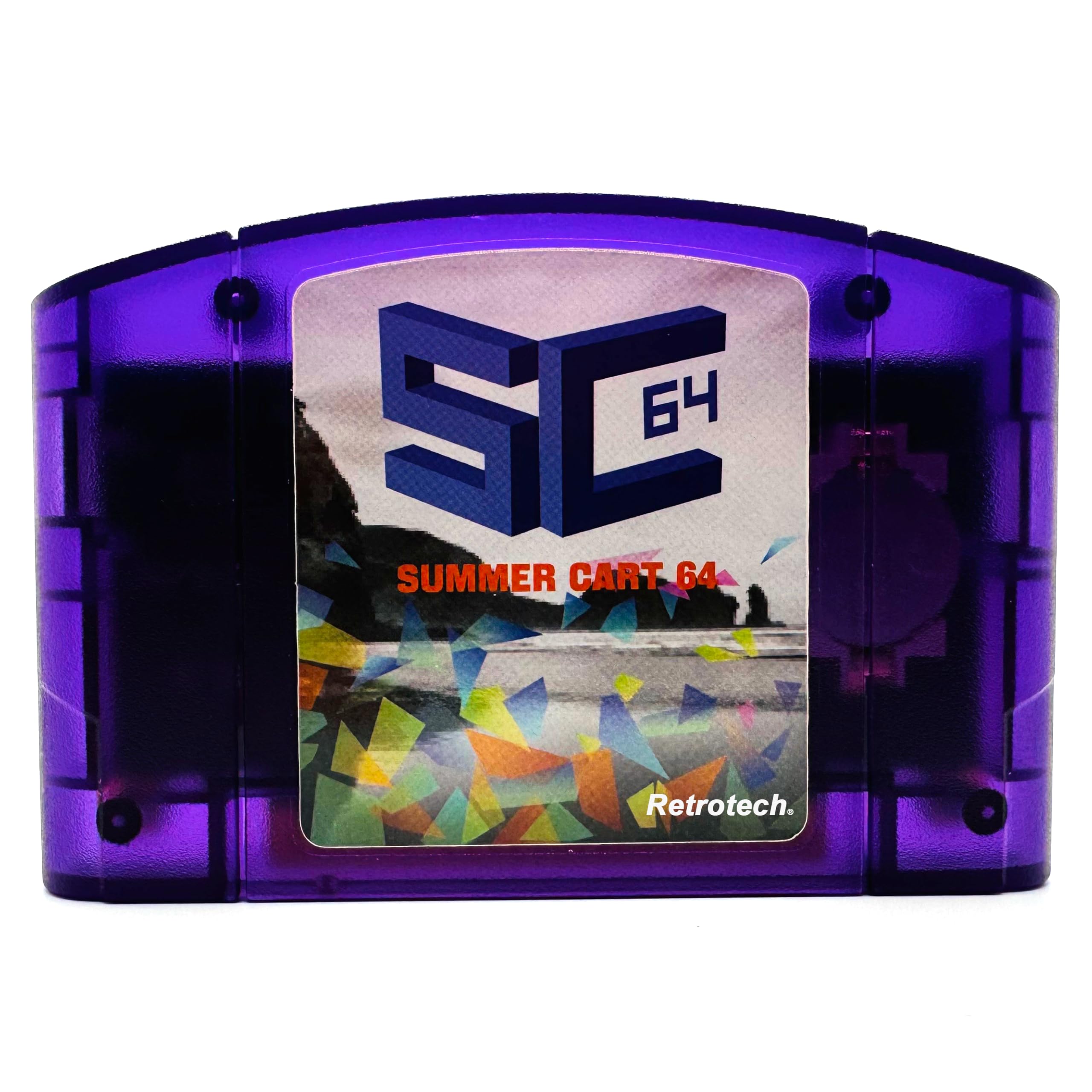 Retrotech Summer Cart 64 Multi Game Cartridge for N64 Video Game Console - Transparent Purple