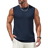 COOFANDY Men's Casual Tank Tops Knit Sleeveless Shirt Summer Beach Tank Shirt Breathable Muscle T Shirts