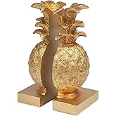 Creative Co-Op Pineapple Shaped Gold Resin Bookends (Set of 2 Pieces)