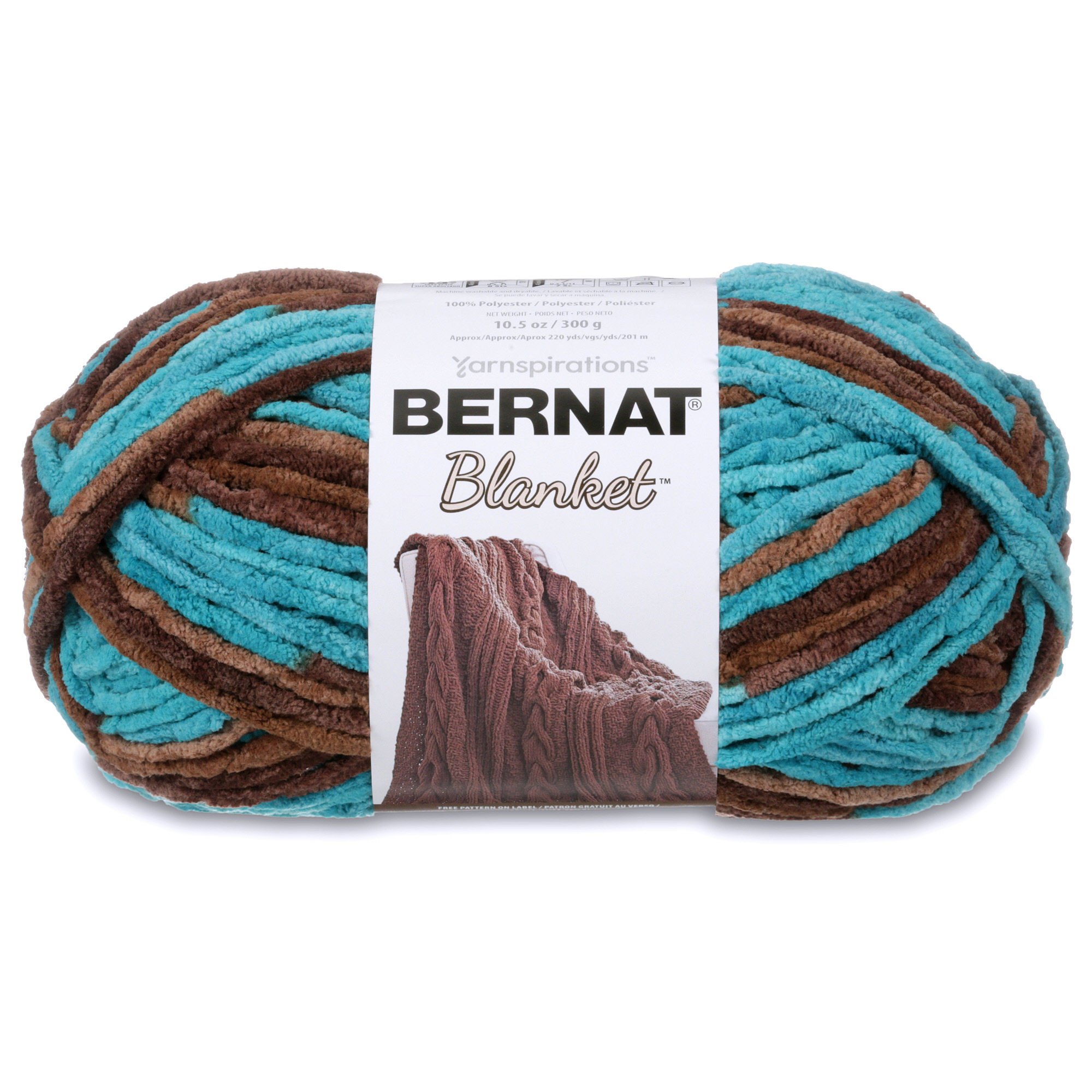 Bernat Blanket Yarn, 300 grs/ 10.5 oz, Mallard Wood
