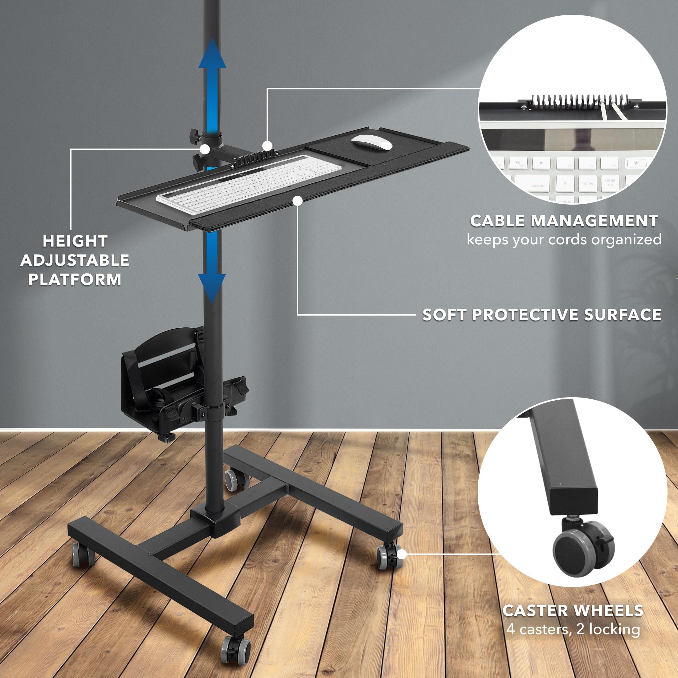 Mua Mount-It! Rolling Computer Cart on Wheels, Mobile Desk Workstation ...