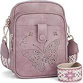 Crossbody Bags for Women Leather Crossbody Purse Small Shoulder Handbag Cell Phone Wallet with Adjustable Strap & Card Slots