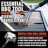 Grillaholics Bristle Free BBQ Brush – Safe Grill Cleaning No Metal Bristles view 2