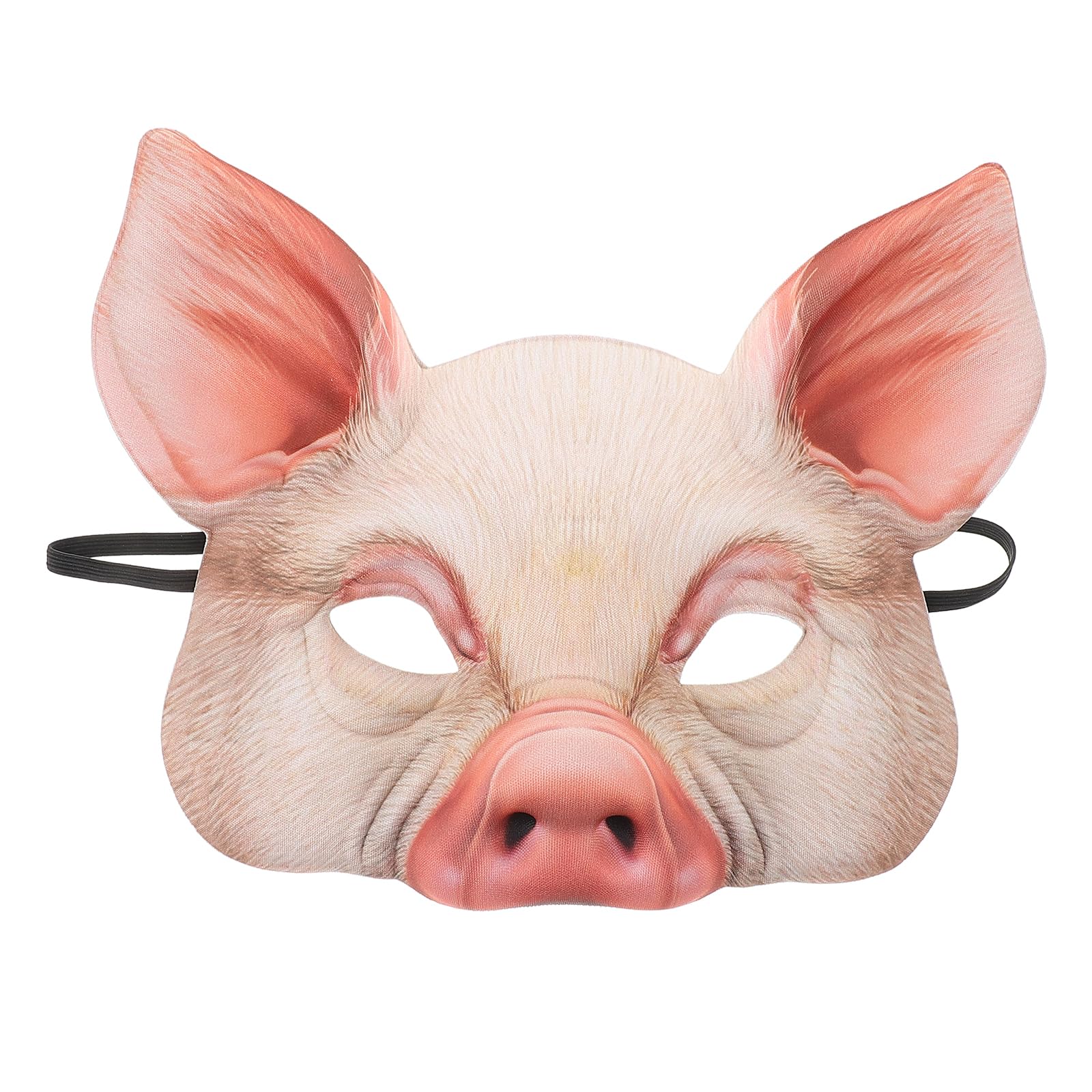 Toyvian Pig Half Horror Pig for Halloween Masquerade Party Cosplay Festival Party Decor, Pink Half Face Ball