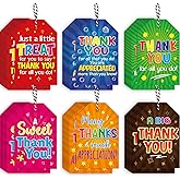 Ceiba Tree Thank You Gift Tags with String Thanks for All You Do Hanging Paper Tags Labels Happy Valentines Day Gifts Boxes Bags Wrapping Supplies for Teachers Nurses Staff Employee