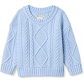 Amazon Essentials x Sofia Grainge Babies, Toddlers and Boys' Cable Crewneck Sweater
