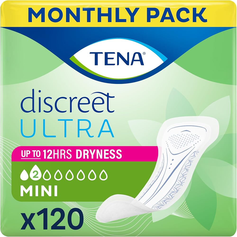 TENA Discreet Ultra Pads Mini Light Bladder Leaks 6x20p