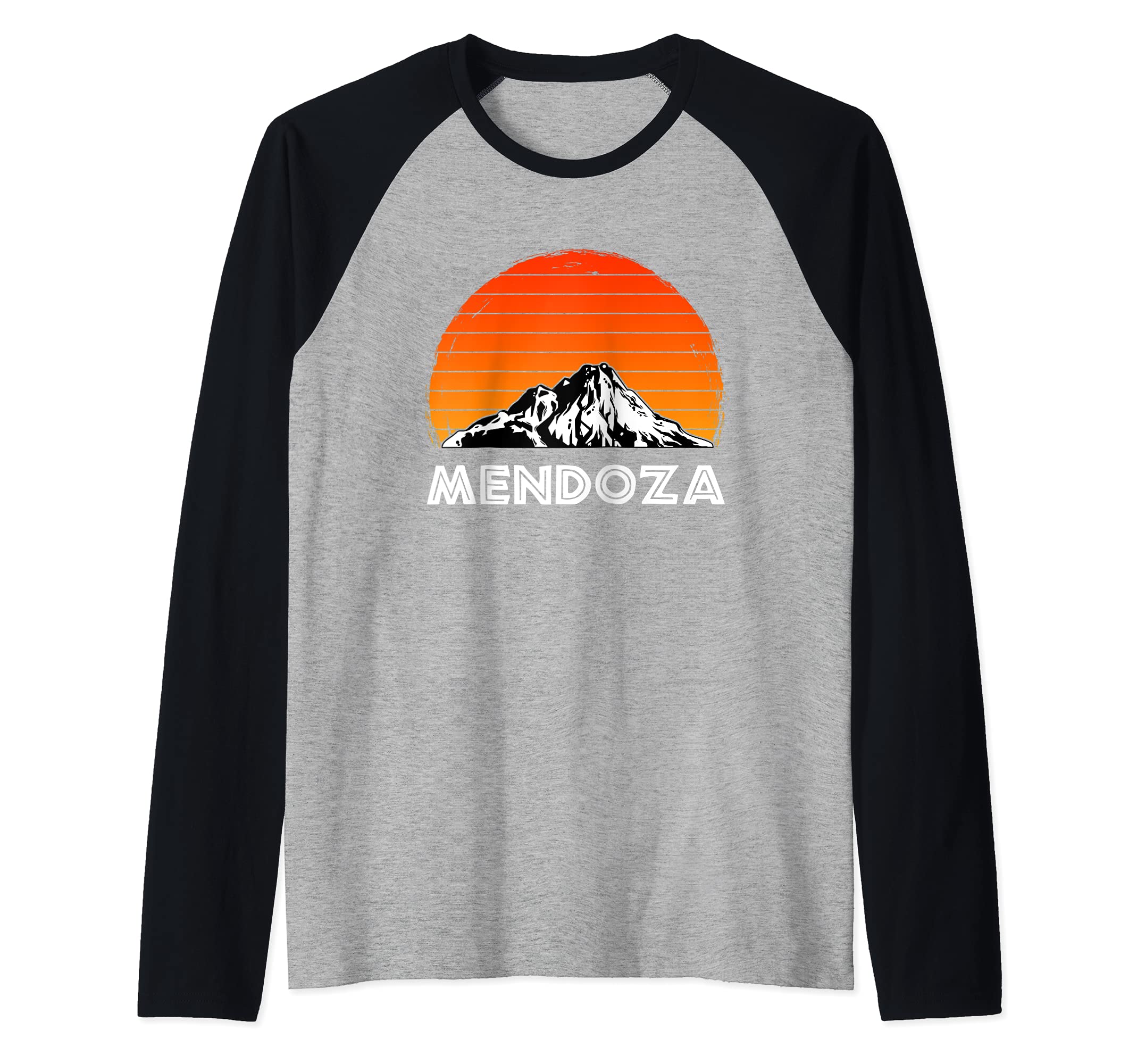 Mendoza Argentina Vintage Retro Argentinian Mountains Andes Raglan Baseball Tee