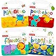 Fisher Price "My First Books" Set of 4 Baby Toddler Board Books (Bedtime, Playtime, Friendship and Peek-a-Boo!)