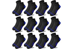 Bemeol Boy socks 12 Pairs kids Ankle Athletic Socks Low Cut Socks for Little Big Kids
