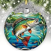 Bass Christmas Ornament,Bass Ornaments for Christmas Tree 2025 Merch Holiday Decor Keepsake Xmas Tree Ornaments Fish Gifts Farmhouse Living Room Home Decoration