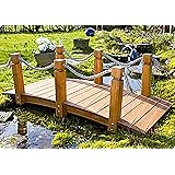 Nexos kleine Holzbrücke Teichbrücke Teich Garten Holz Deko Brücke mit