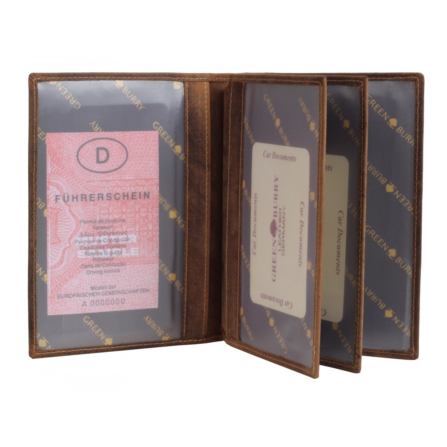 Greenburry Vintage Leather ID Card Holder 12 cm